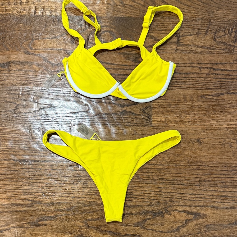 Yellow Two-Piece Bikini Set